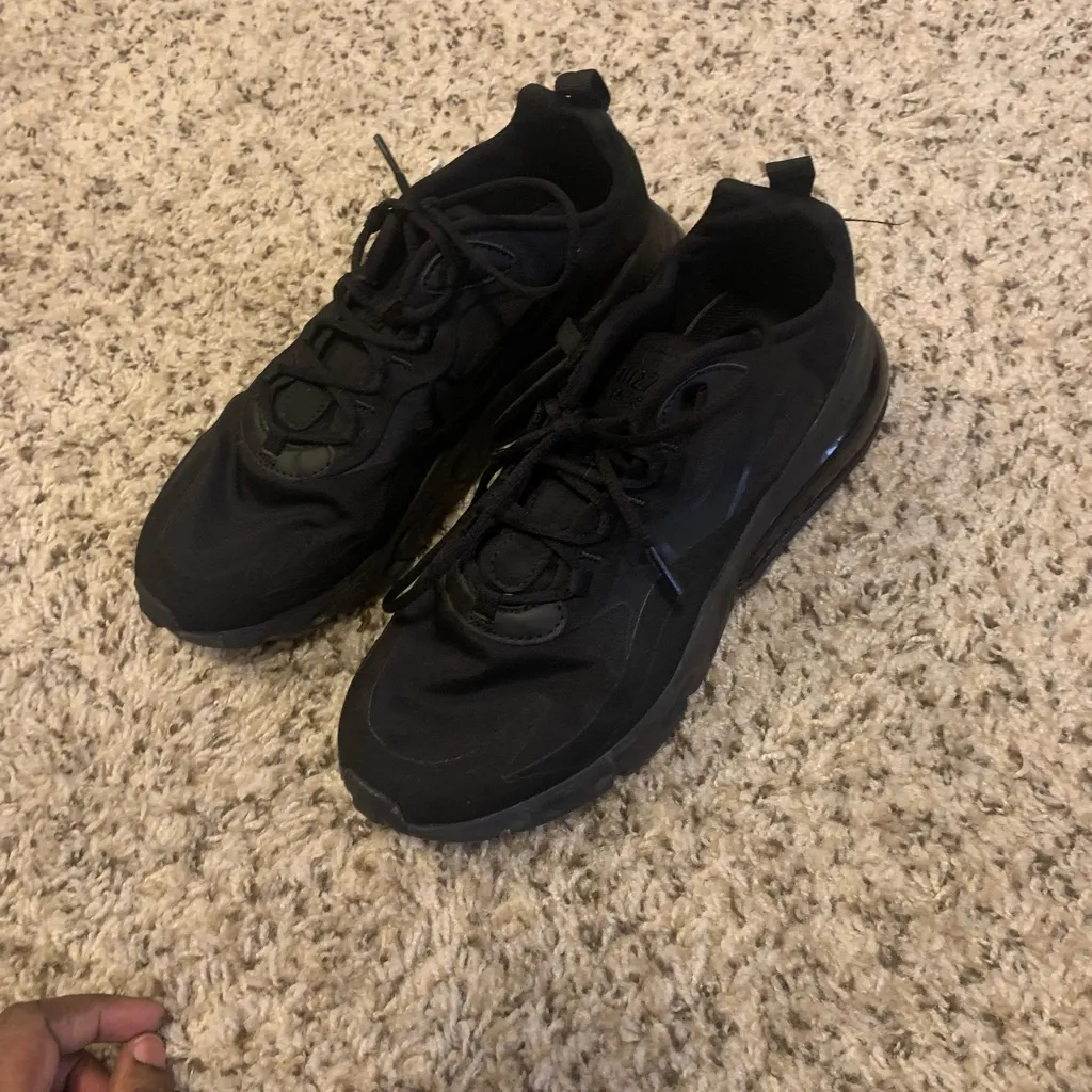 Nike Air Max 270 React GS Black Running Shoes - Image 7