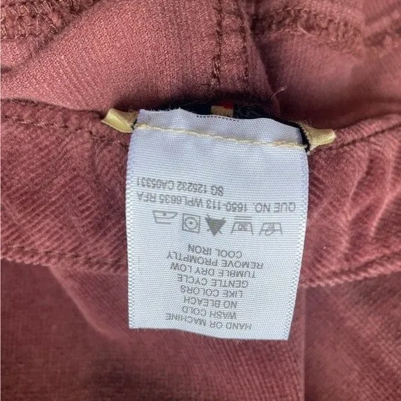 NWT Woolrich Holly Hills Stretch Corduroy Pants Brick Red Straight Leg Size 14 - Image 10