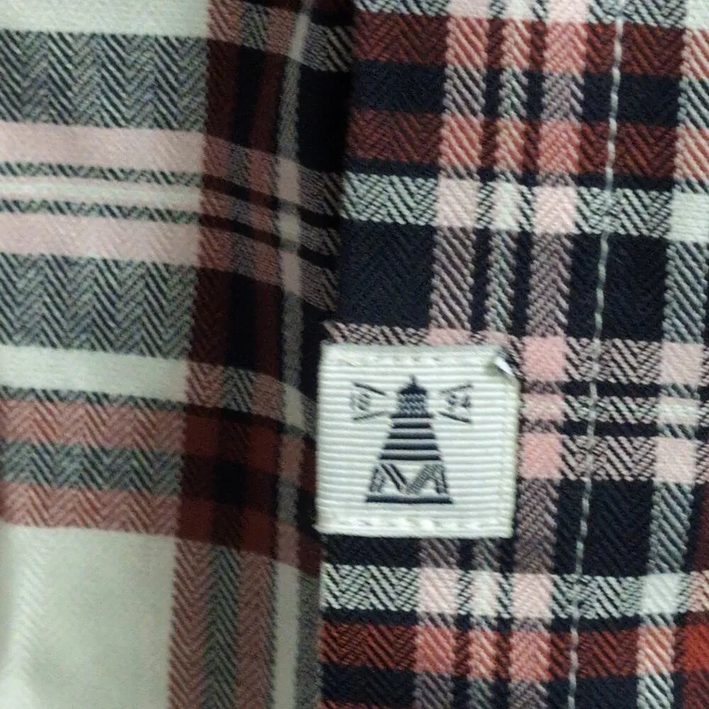 Barbour Bethwin Shirt Cloud Check Herringbone Plaid Button Front 4 New - Image 4