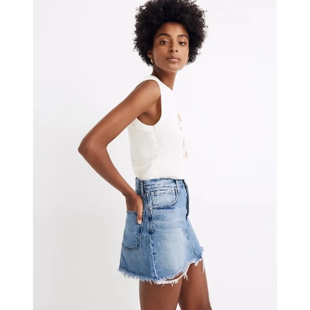 Madewell Rigid Denim Relaxed Mini Skirt in‎ Rosehill Wash Size 25 - Image 2