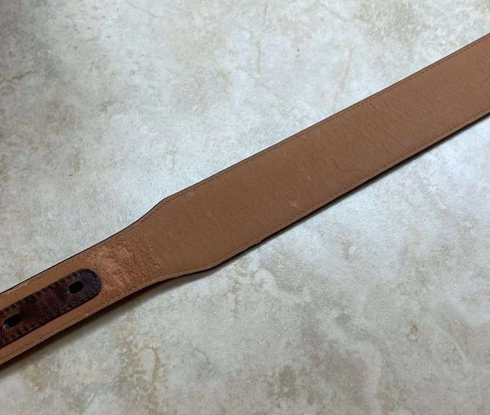 Belt Full Grain Leather Rhinestone Buckle Western 711123 Brown Size 30 - Image 15