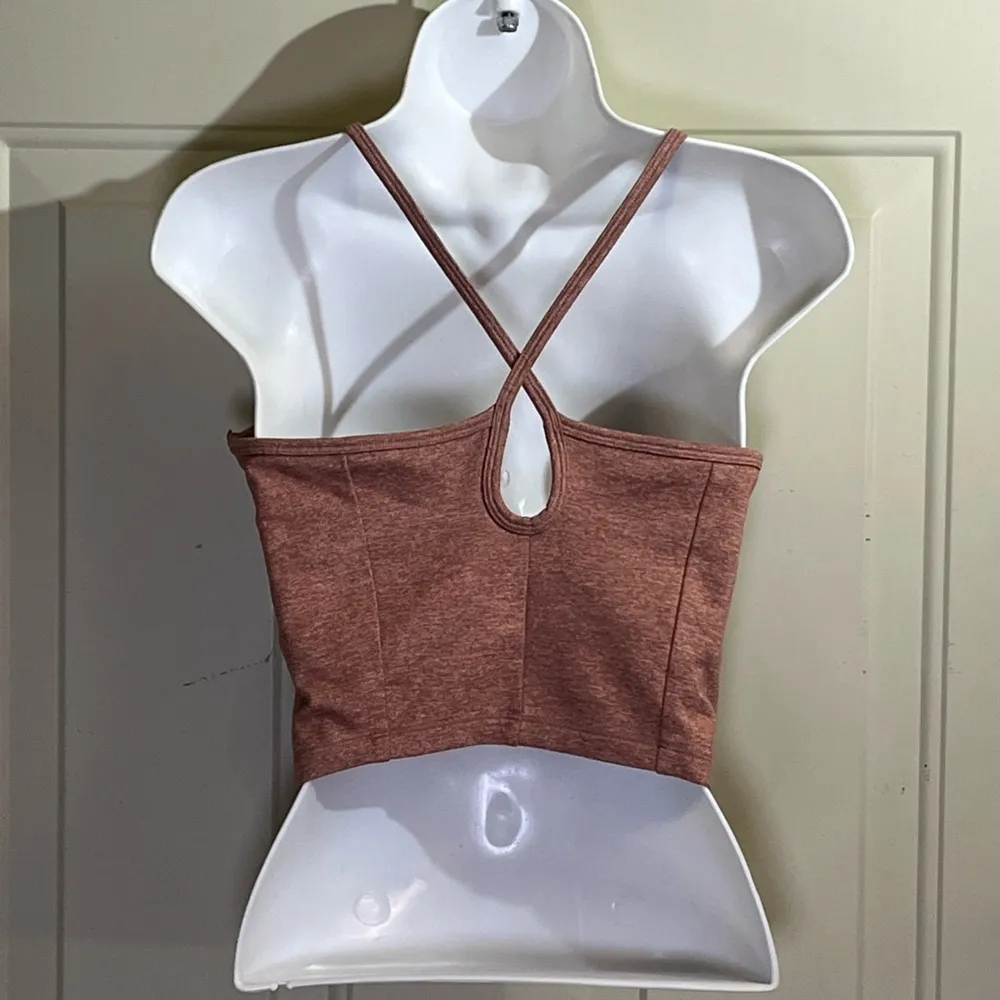 All in Motion Tan Sleeveless Crop Top - Image 2
