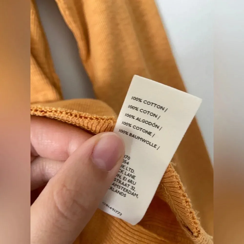 Free people we the free long sleeve open back top orange Size XL - Image 2