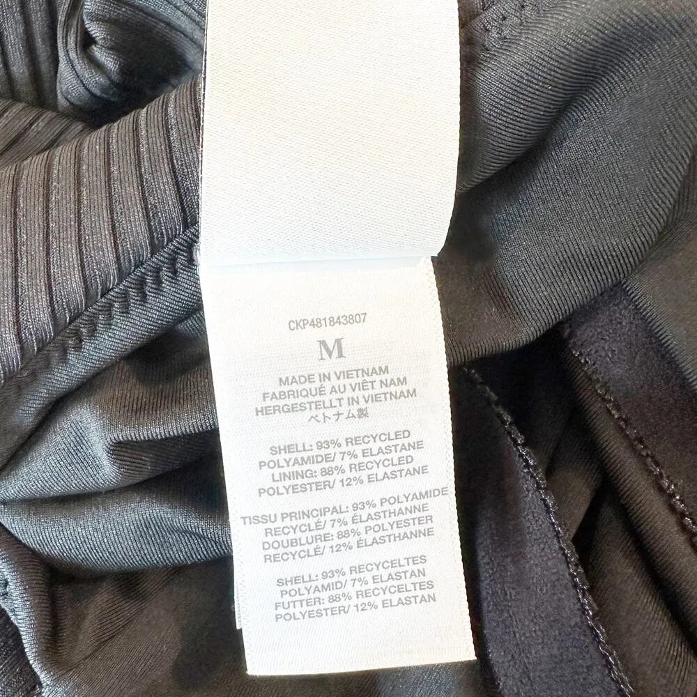 Madewell Womens Bikini Top Ribbed One-Shoulder Longline Swim UPF 50 Black Size M - Image 6