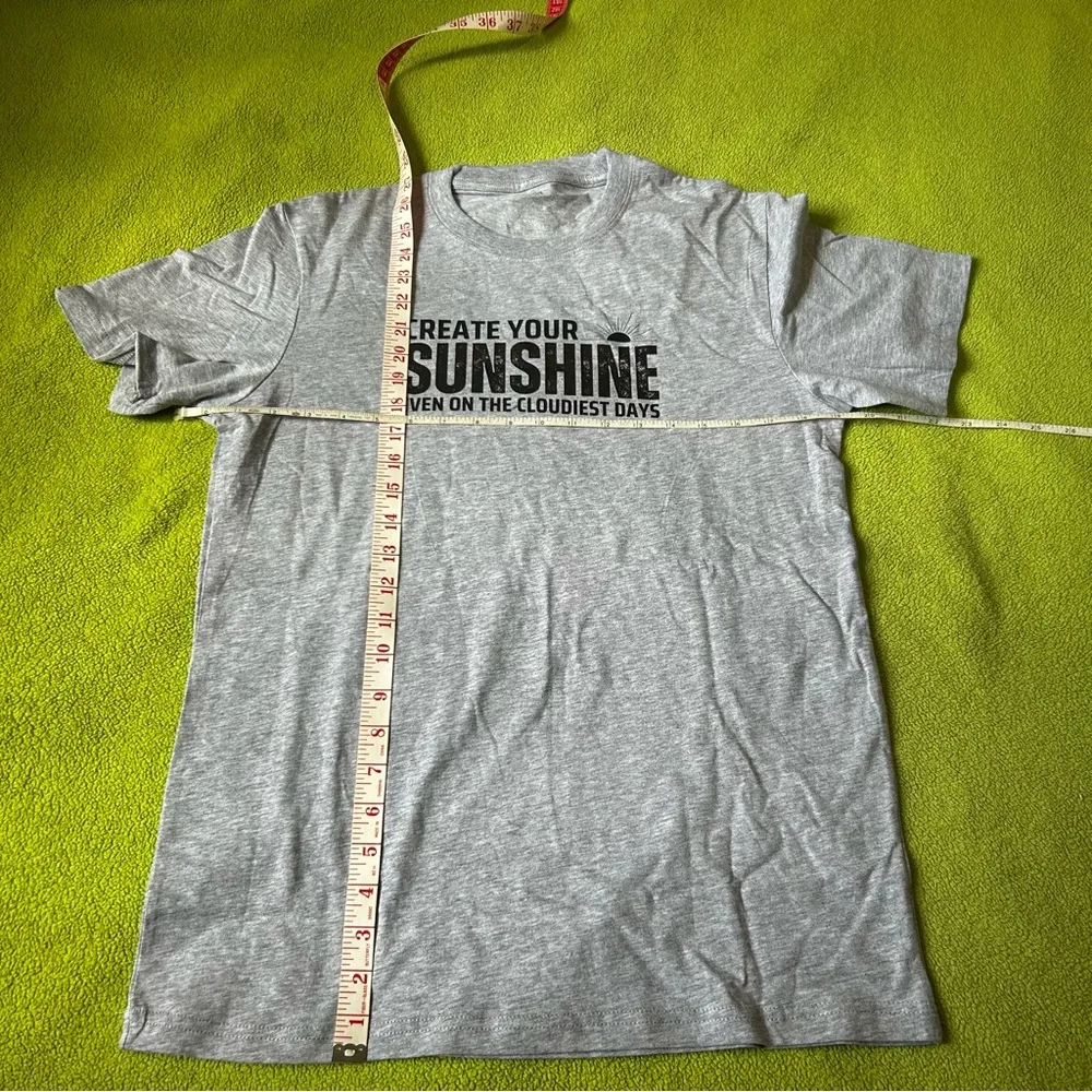 Create Your Sunshine Gray Tee/ positive message t-shirt - Image 5