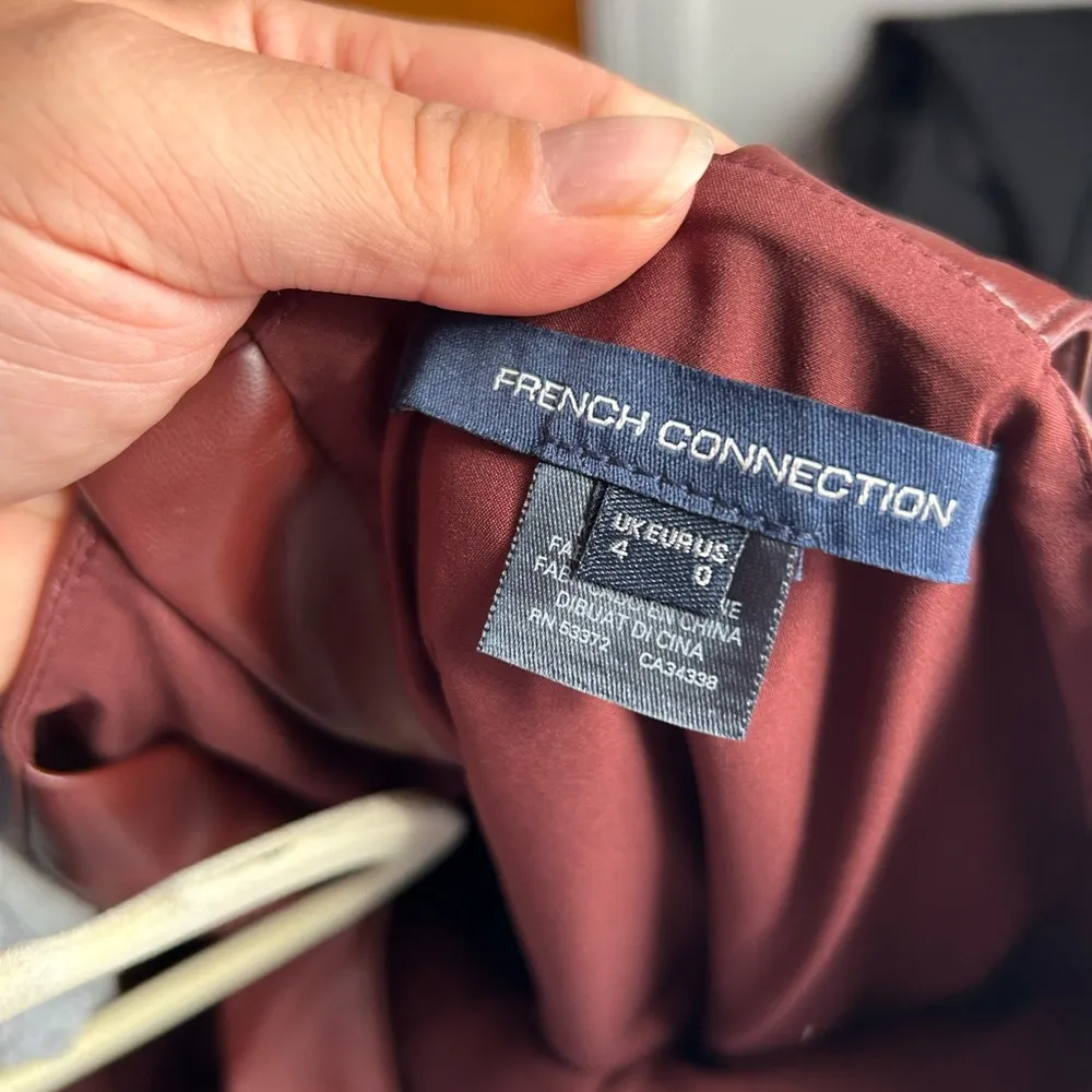 FRENCH CONNECTION CROLENDA FAUX LEATHER DRESS - Image 6