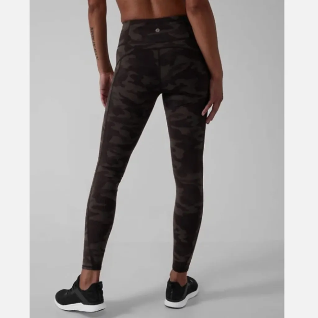 Athleta Rainier Reflective Tight Black Gray Camo M - Image 2