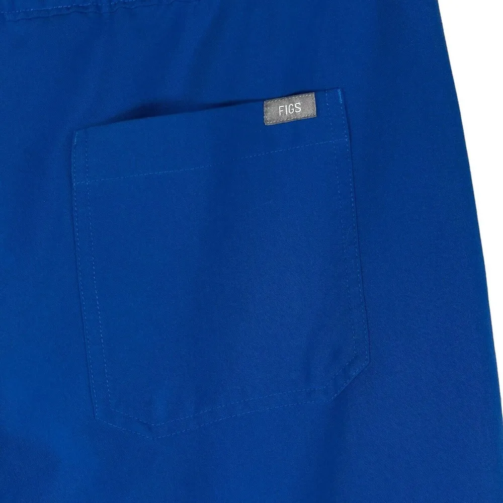 Figs Technical Collection Large Scrubs Pants Elastic Waist Pockets Straight Blue - Image 8
