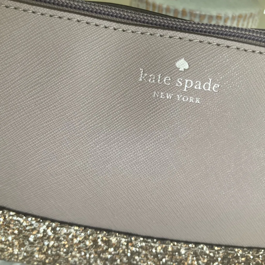 1.	Kate Spade Glitter Crossbody Bag – Taupe Gold - Image 3