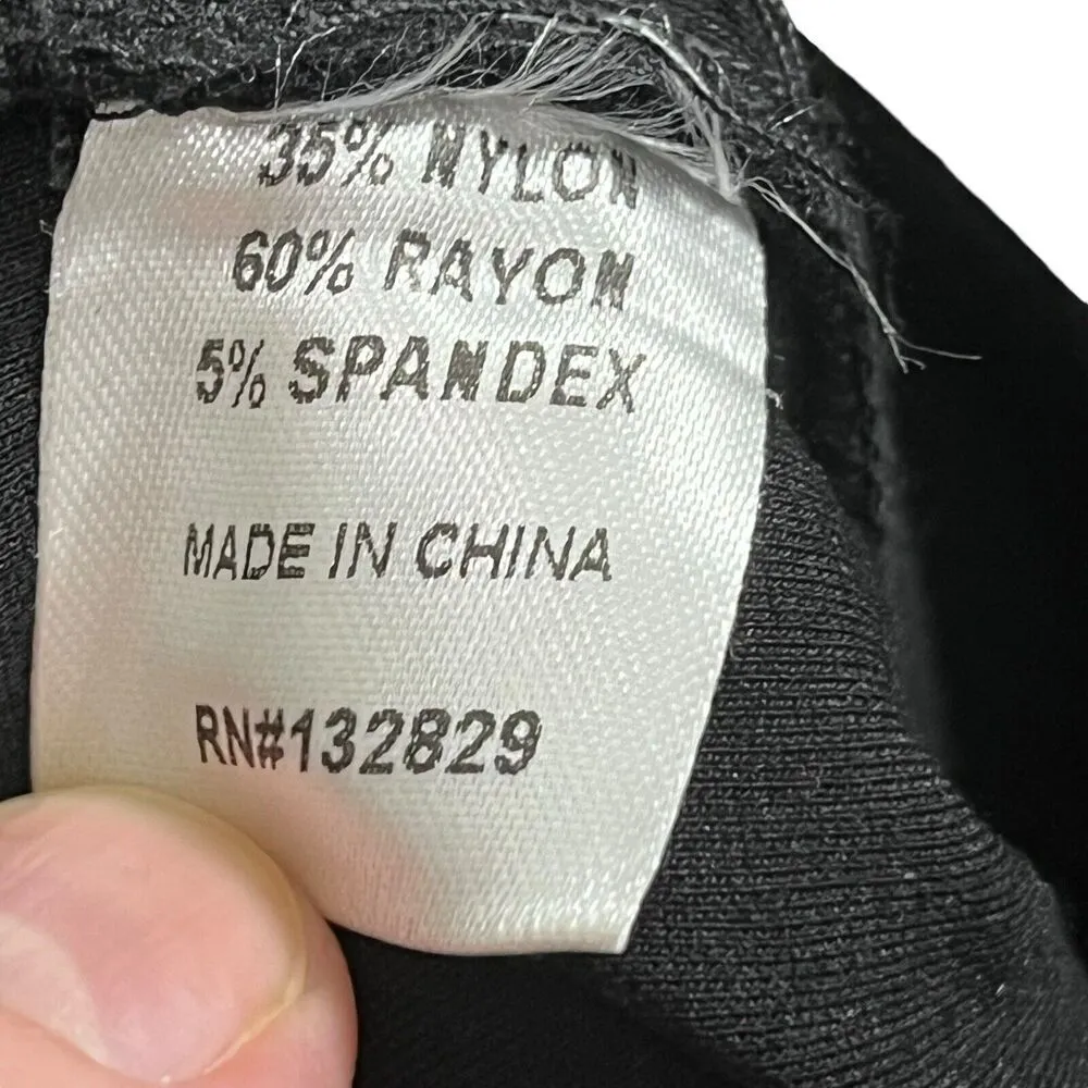 Revolve Superdown Stallion Pants Women’s Size Large Black Chain Detail Stretch - Image 11