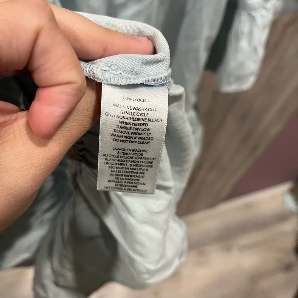 NWT Beach Lunch Lounge Chambray Lyocell Lexi Off The Shoulder Top Bell Sleeve - Image 6