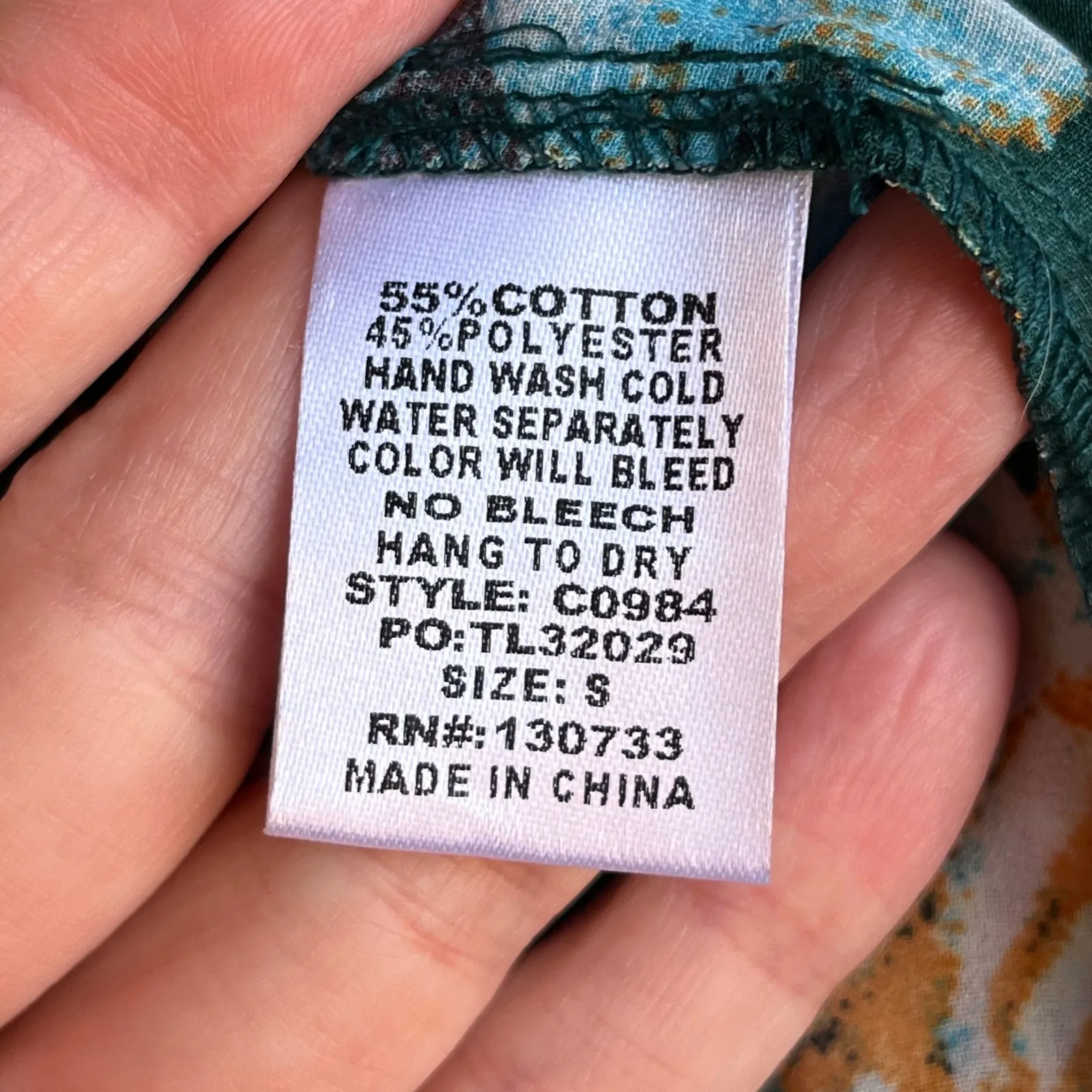 Umgee Women's Green Floral Ruffled Front Sheer Blouse Size S. NEW - Image 10