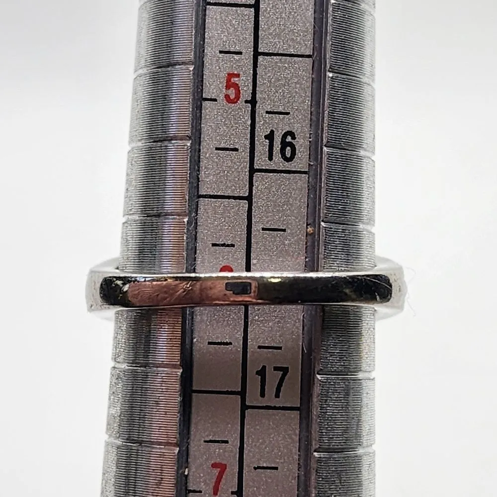 Sun Bronze Silver Plated Clear & Blue Genuine Diamond Ring (6) - Image 7