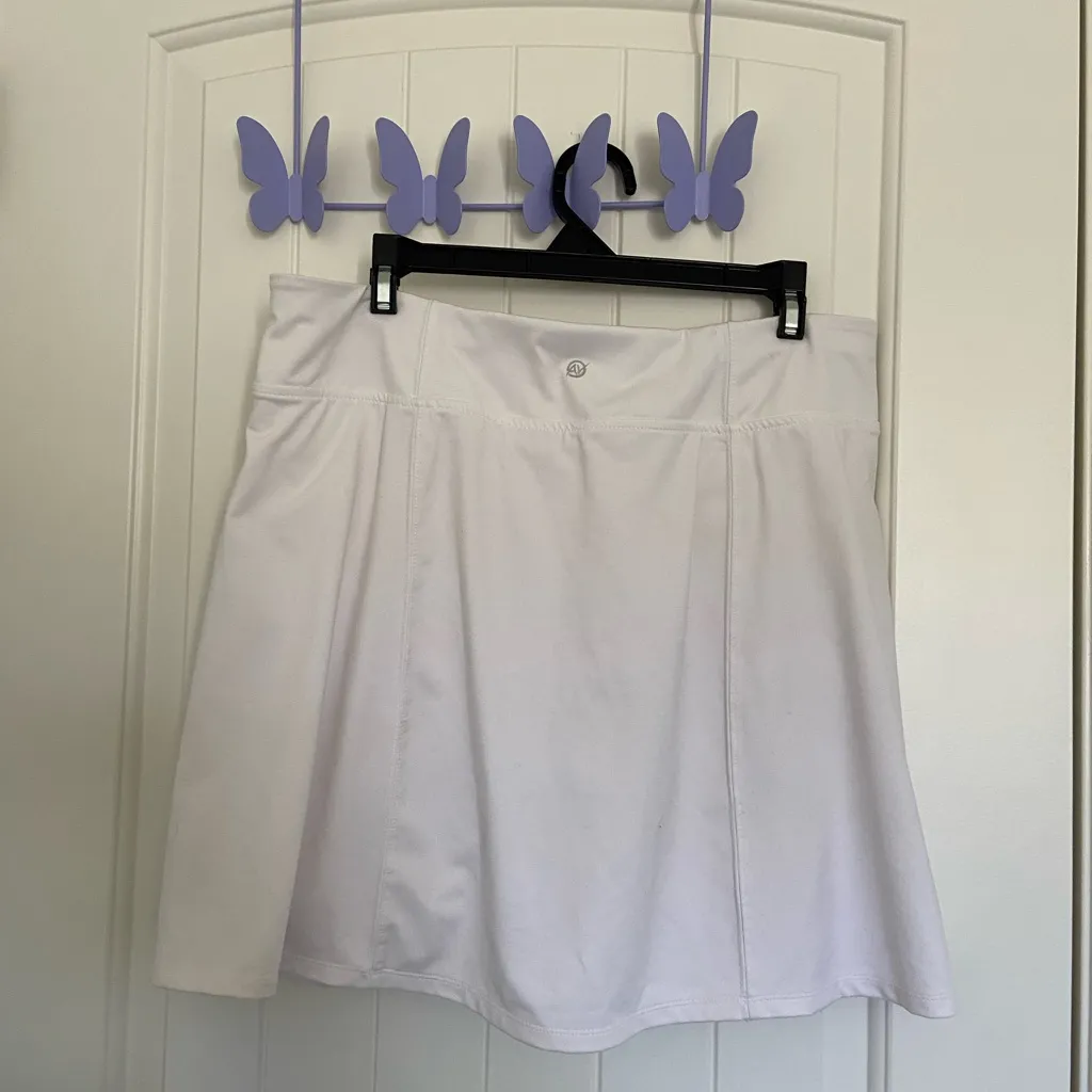 NWOT Adrienne Vittadini women’s white tennis golf athletic stretch skort large - Image 5