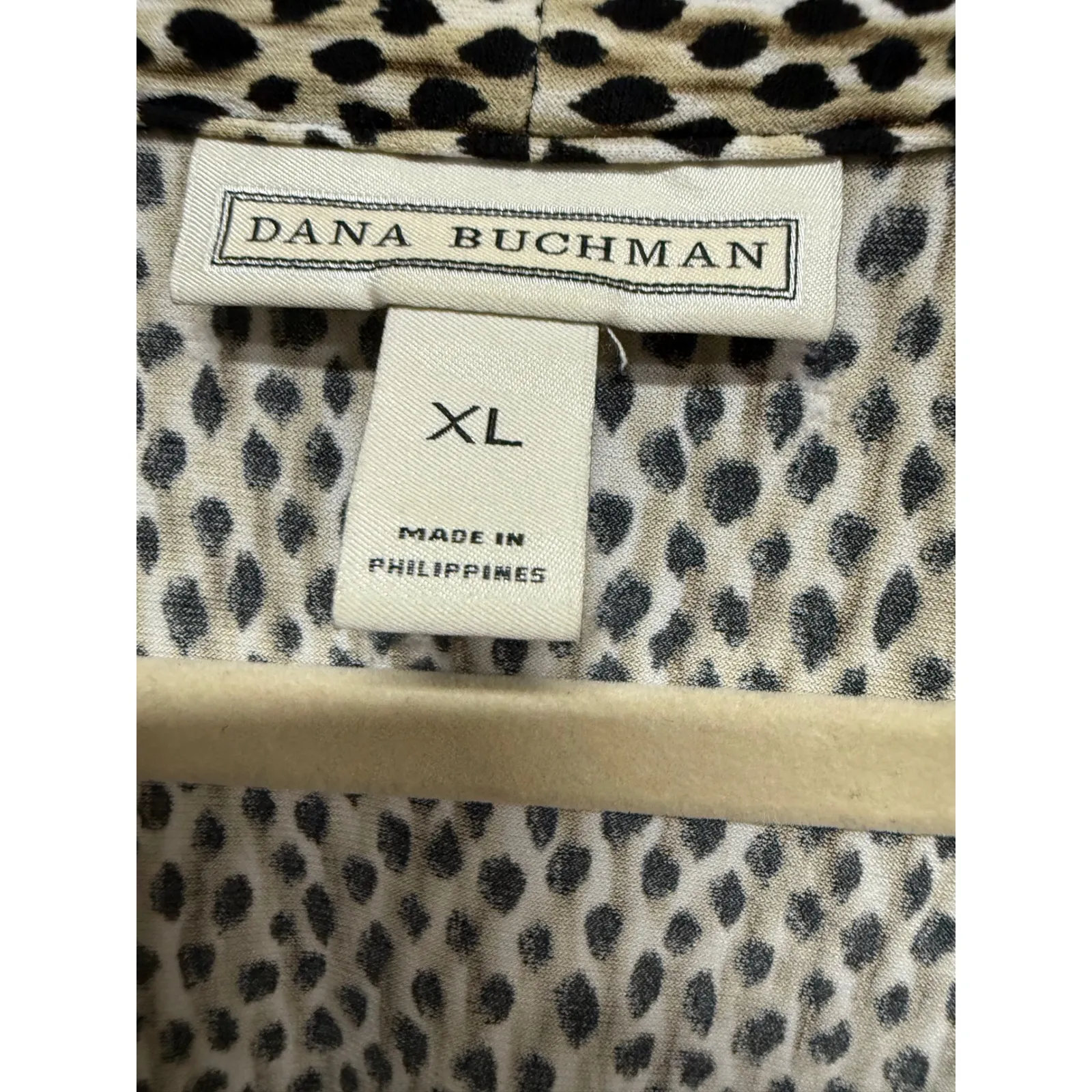 Dana Buchman Animal Print Sleeveless Blouse Size XL Brown Business Casual - Image 5