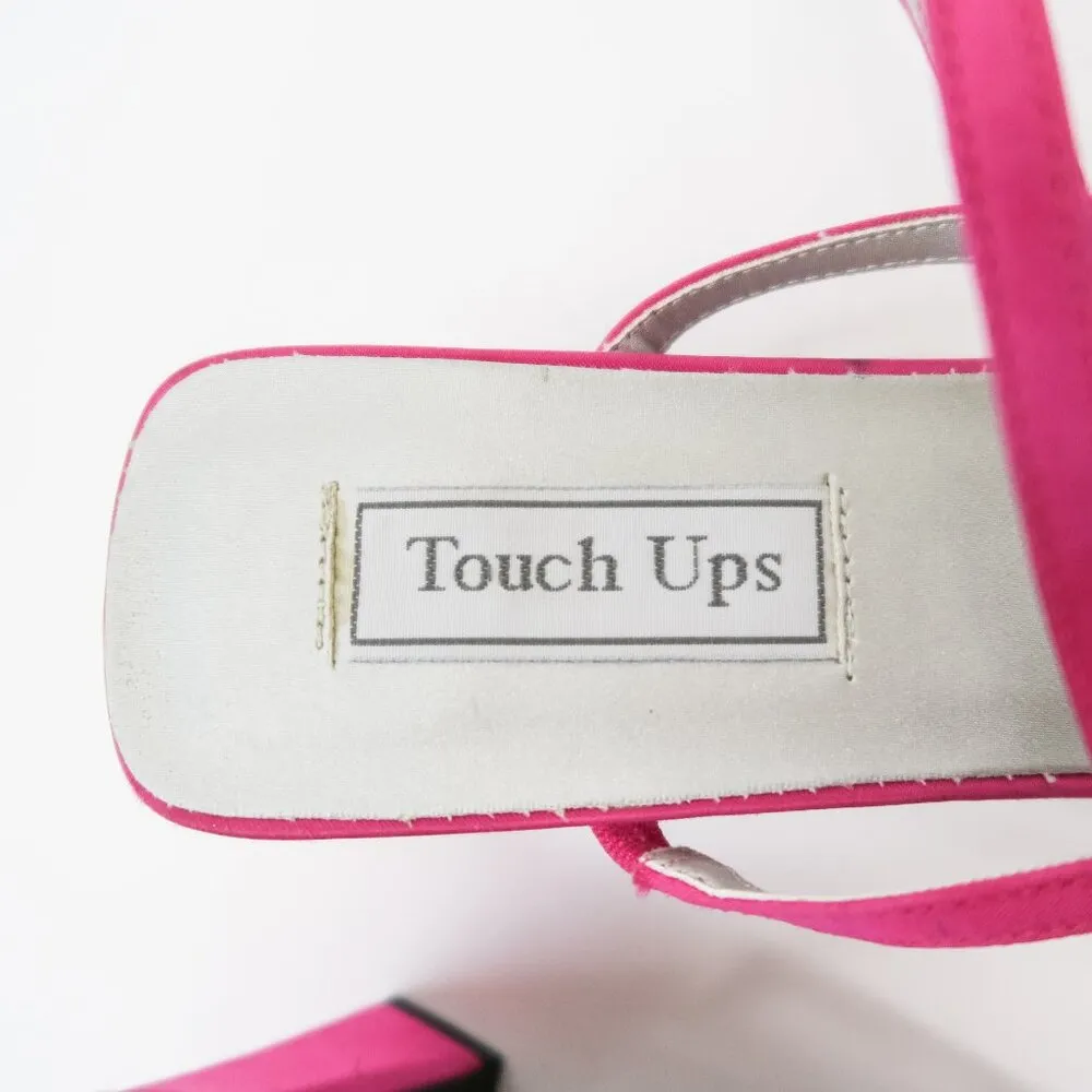 Vintage 90s Touch Ups Pink Sequin Block Heels - Image 9