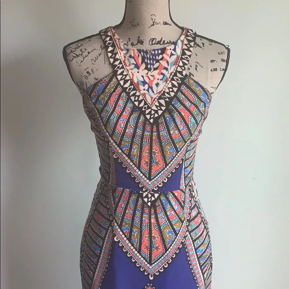 Gianni Bini Multicolored Aztec Maxi Dress Size XS - Image 7