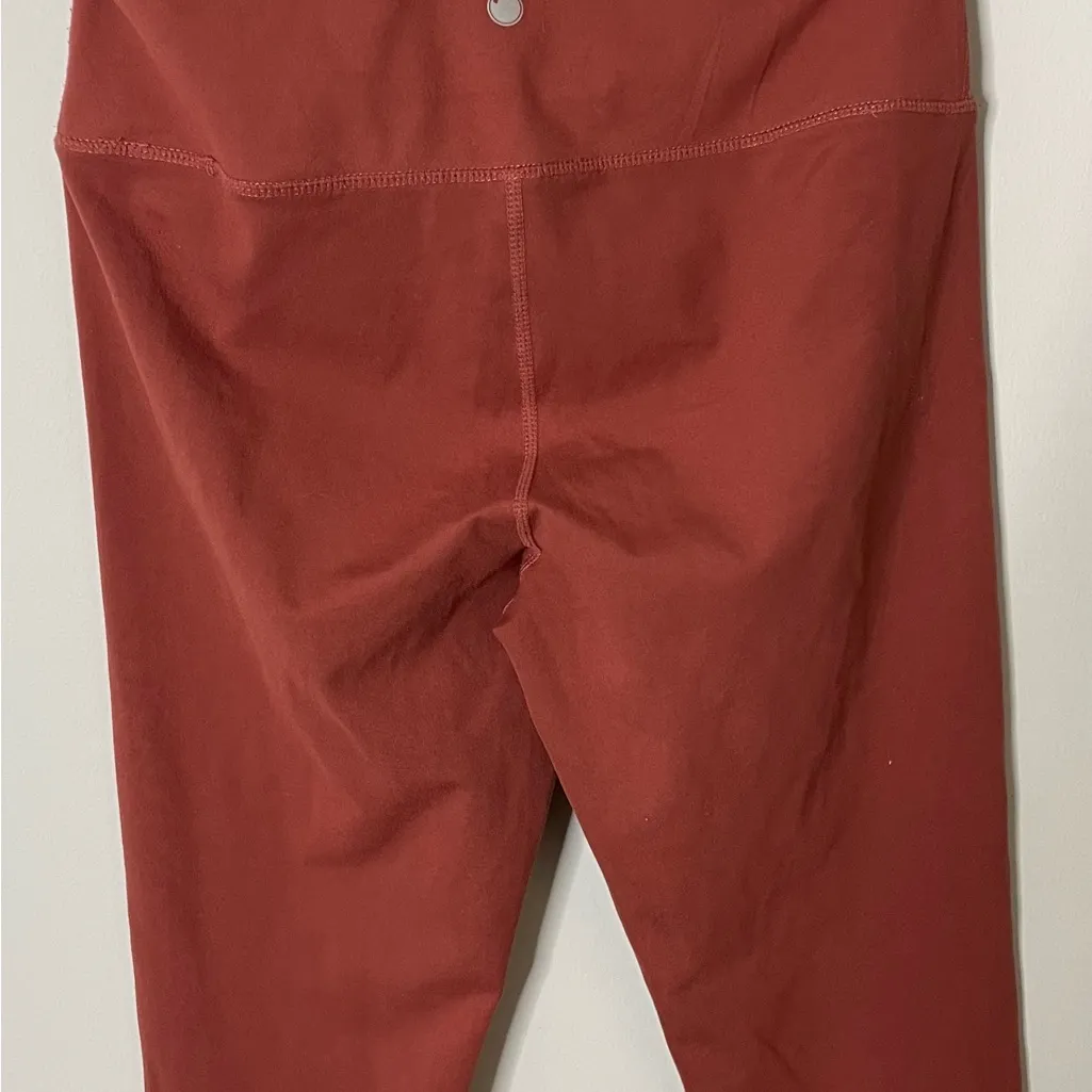 Yogalicious Lux Crops Ankle Leggings Rust Medium Excellent Condition - Image 5