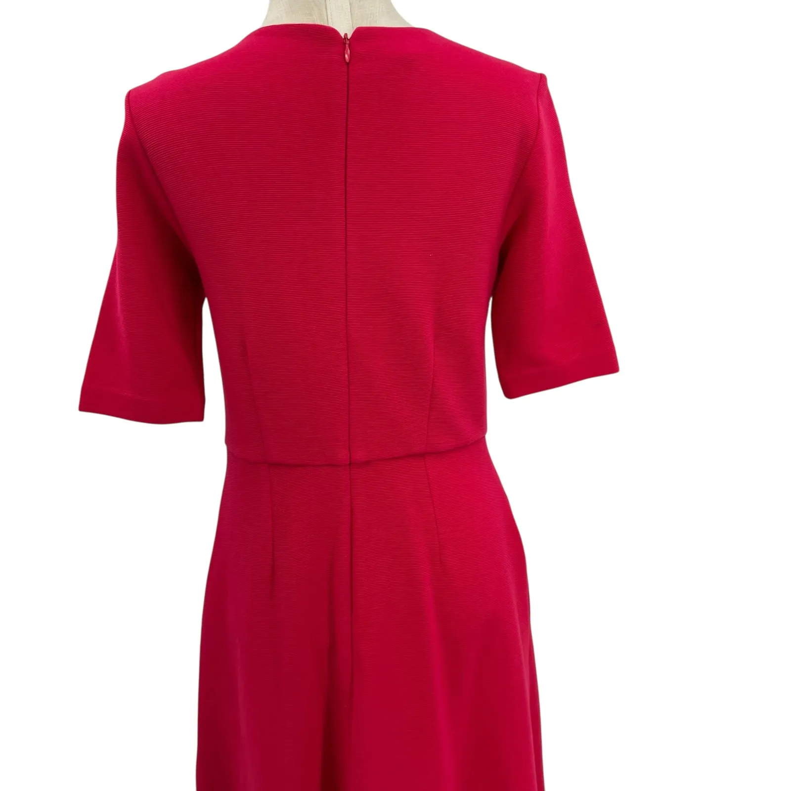 Hobbs London Lexia Dress‎ Ribbed Hot Pink Size US 6 - Image 12