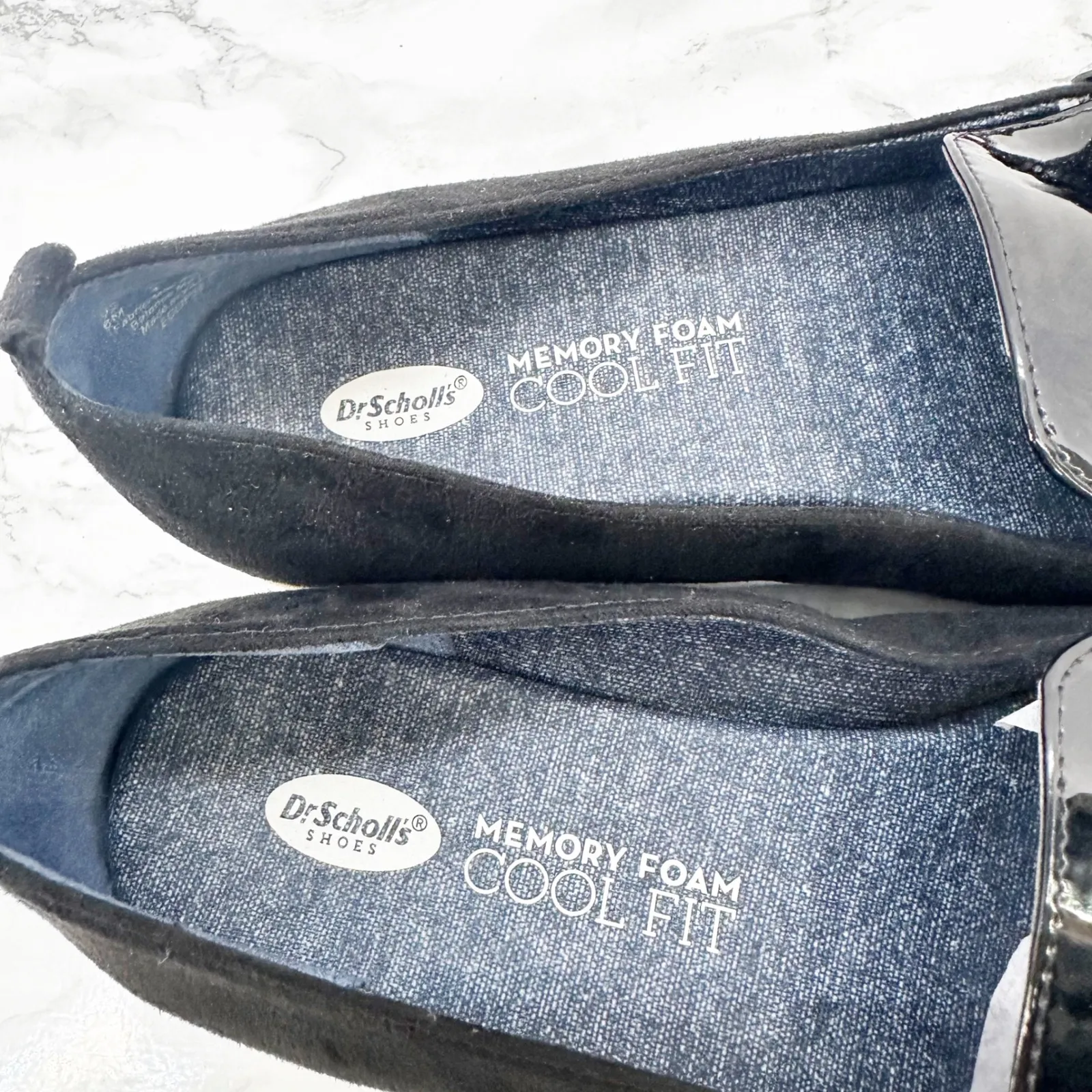 Dr Scholls Memory‎ Foam Eclipse Pointy Toe Patent Leather Loafers Black Size 6 - Image 6