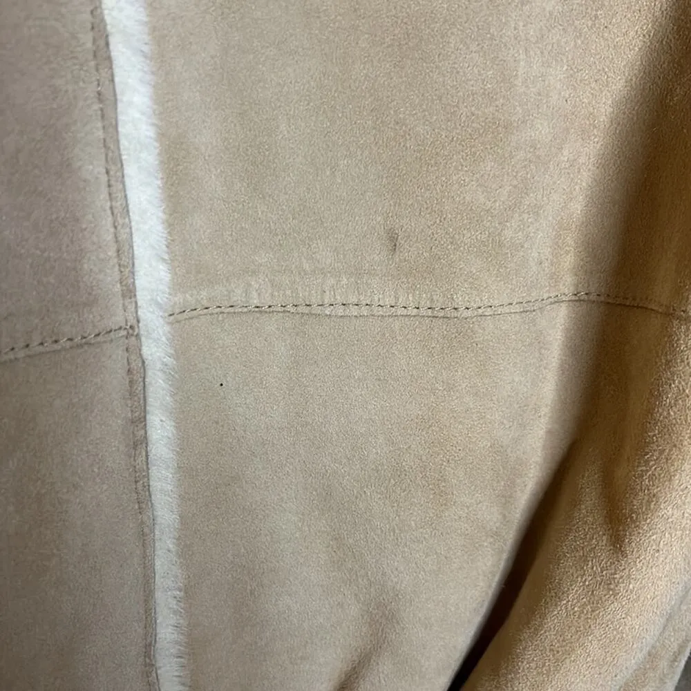 UGG Suede Leather Hooded Bomber Jacket Size M - Image 8