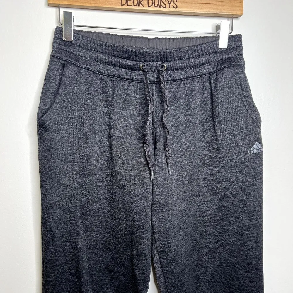 Adidas Marled Gray Fleece Sweatpants - Image 2