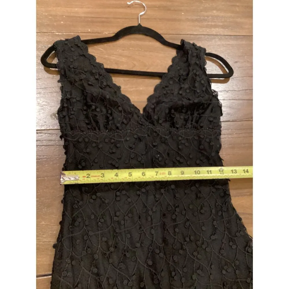 vintage Nicole Bakti Silk Embellished Plunge Neck Long Evening formal maxi Dress - Image 10