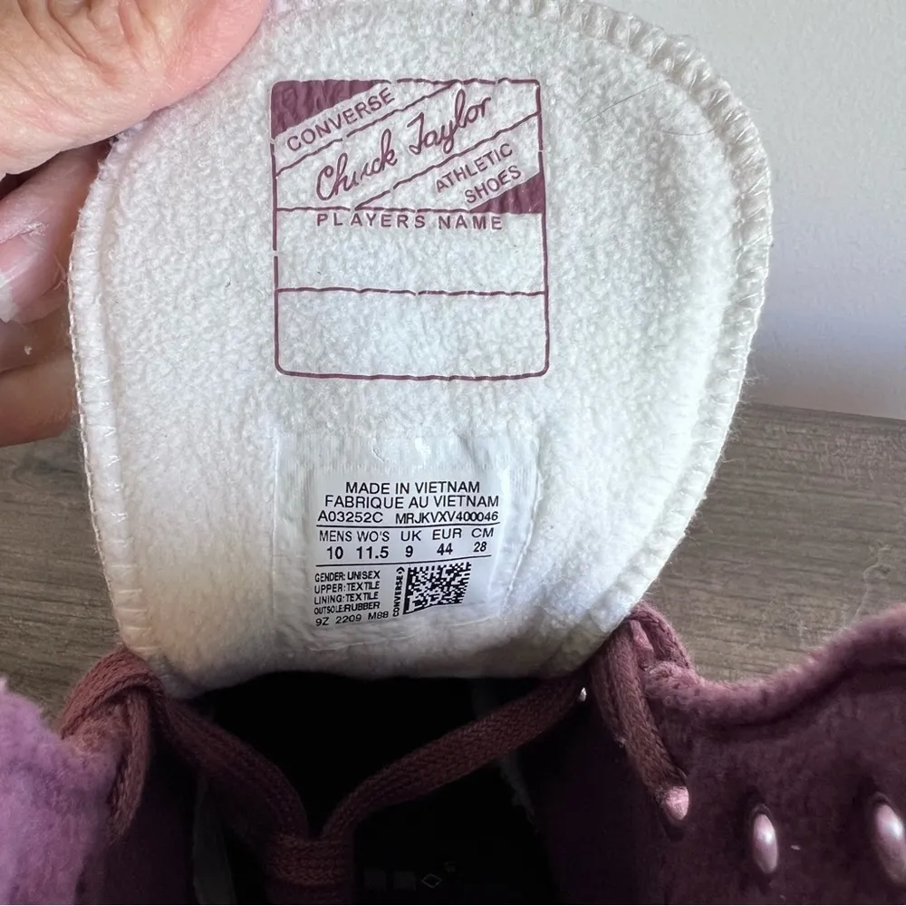 Converse Run Star Hike Platform Hi Striped Knit Shoe Size 10 or 11.5 #444 - Image 7