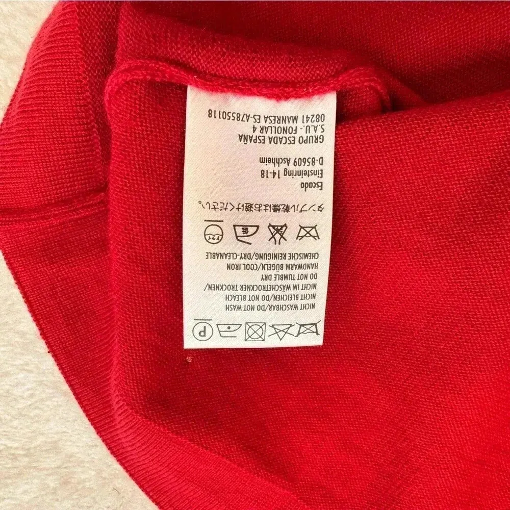 ESCADA Top Womens 40 Red 100% SCHURWOLLE Scoopneck Knit Tank Size undefined - Image 10