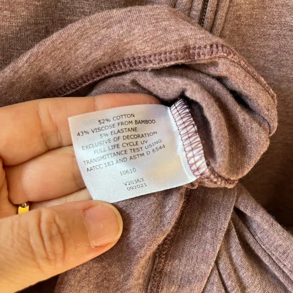 Coolibar Sz M Purple UPF 50 Full Zip Jacket Kangaroo Pockets Thumb Holes Stretch Size M - Image 10