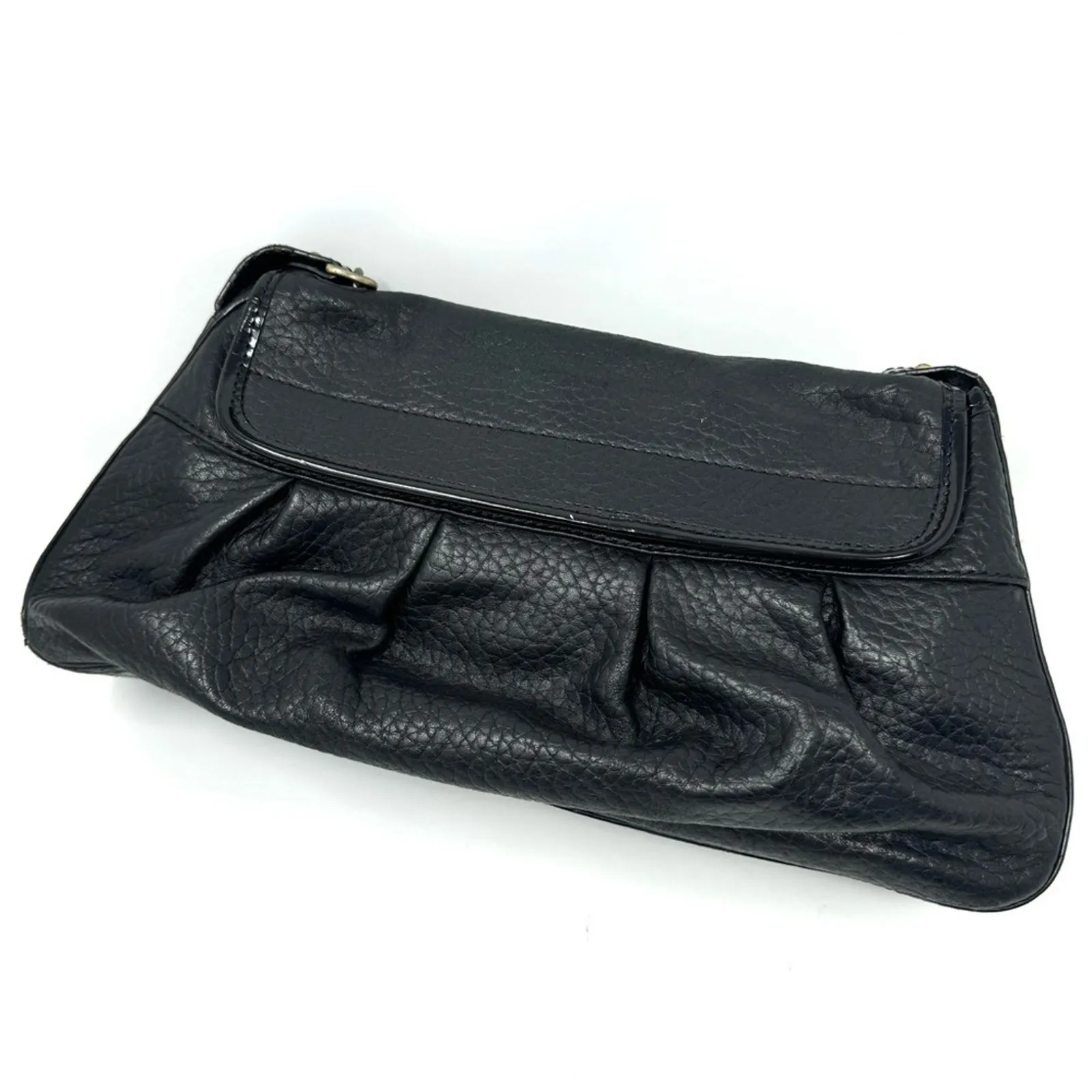 Fendi B. Bis Vintage Black Leather Flap Shoulder Bag - Image 4