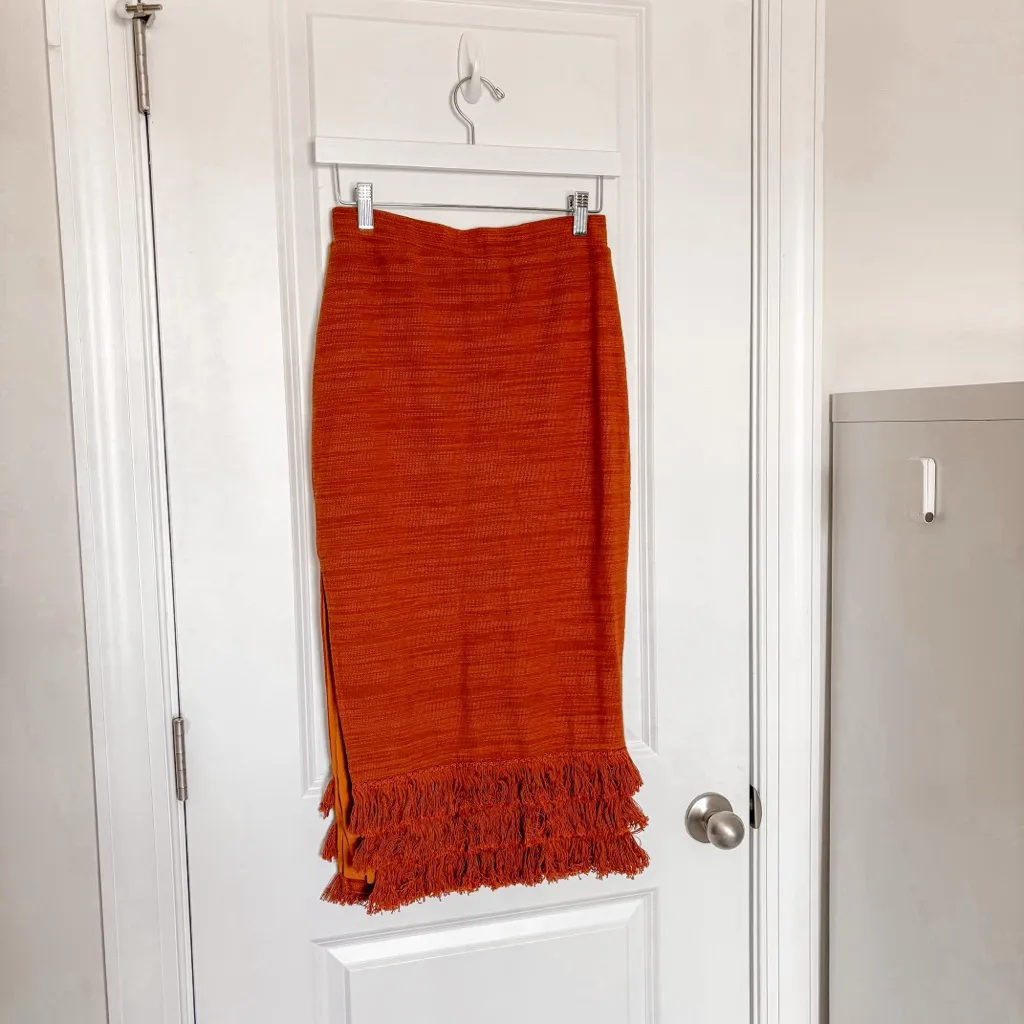 SAYLOR Staunton Set Tank Cardigan Skirt Fringe - Image 11