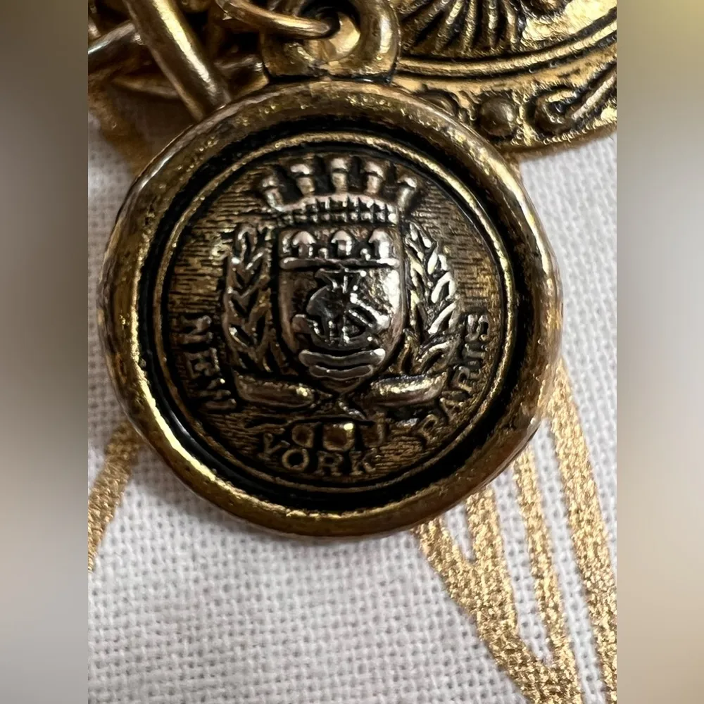 Gold Medallion Vintage Chain Link Belt - Image 3