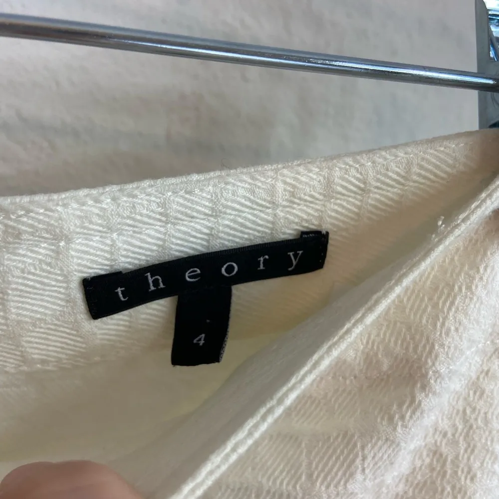 Theory ivory pencil shirt size 4 - Image 3
