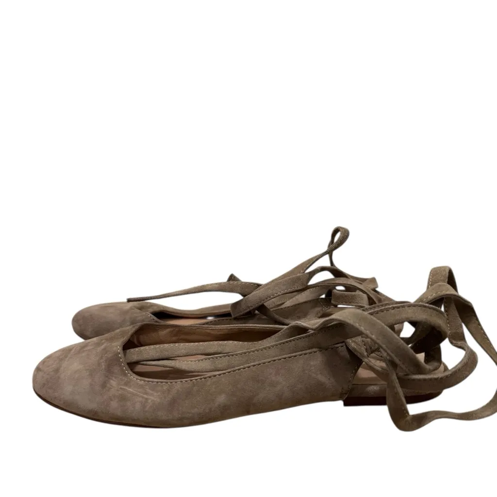 Madewell Brown Leather April Wrap Ballet Flats 8.5 - Image 3