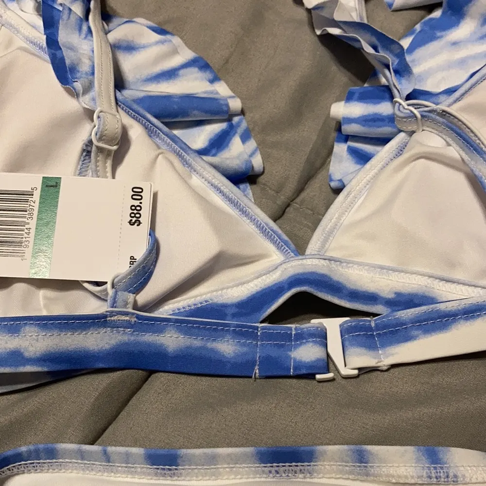 NWT MICHAEL KORS 2 Piece Bikini MK Swimsuit Women’s Size L Swim Wear Summer Fun Blue Size L - Image 7