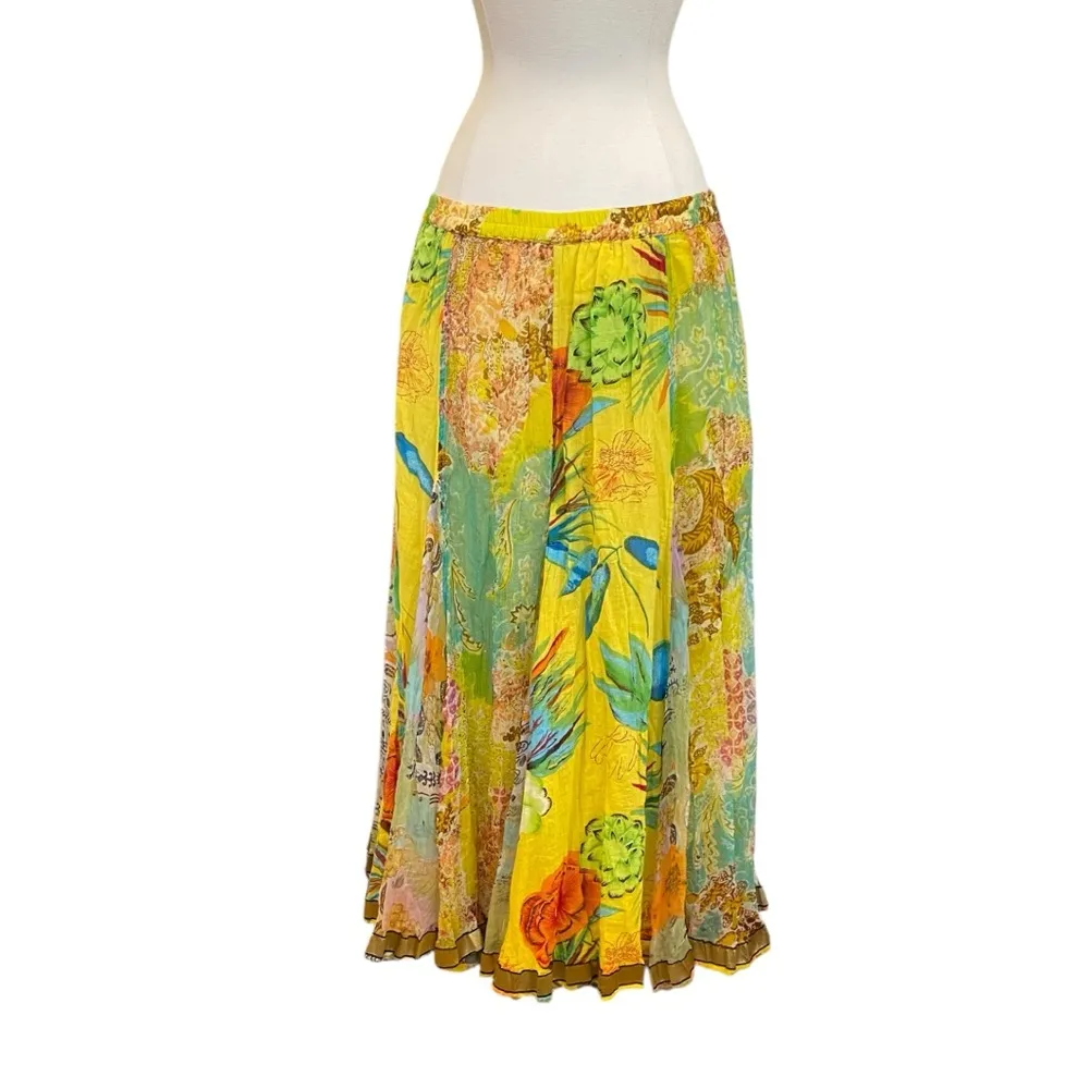 Soft Surroundings Boho Floral Maxi Skirt Multicolored - Image 4