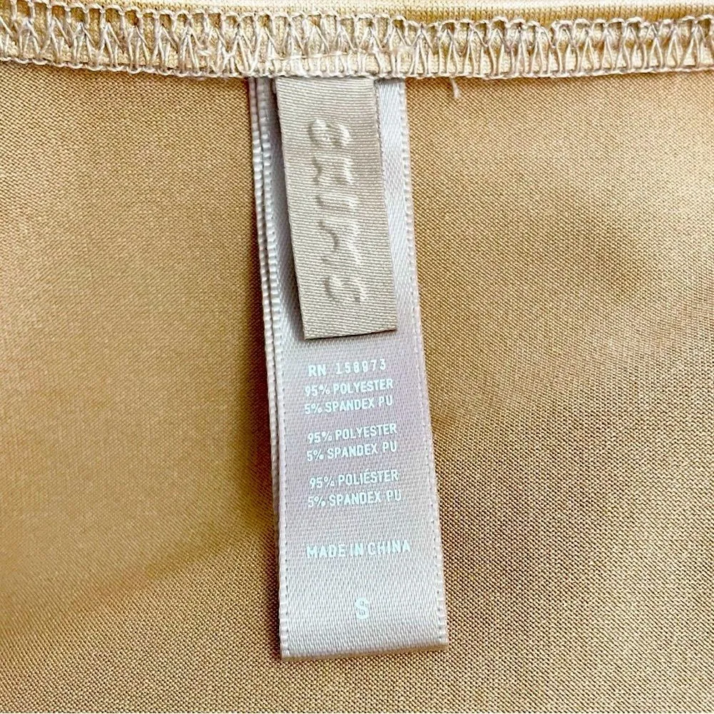 Skims Wet Jersey Cutout Bodysuit One Piece in Ochre Tan Women’s Size Small - Image 11