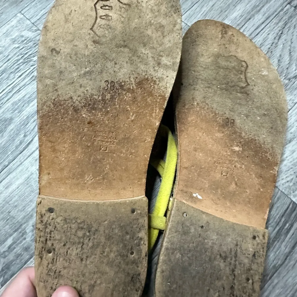 k. jacques Picon Pyr Studded Sandal Citron 38 Size 7 - Image 5