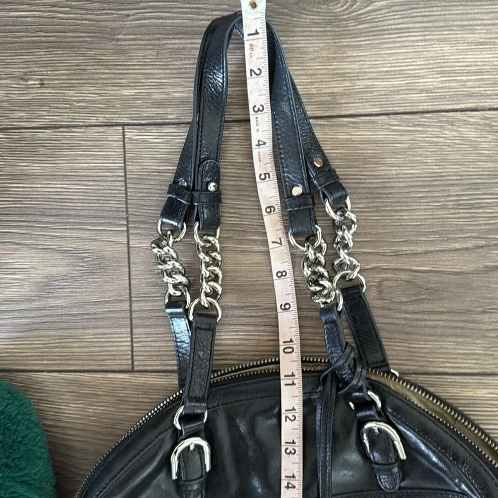 black leather studded silver  BADGLEY MISCHKA American Glamour  shoulder bag - Image 7