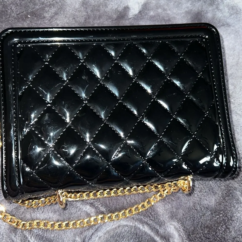 Women’s black bag with golden chain strap,NWOT - Image 3
