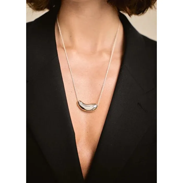 $138 NWT House of Harlow 1960 Gold Tone Bean Pendant Necklace 16+3 Extender - Image 2