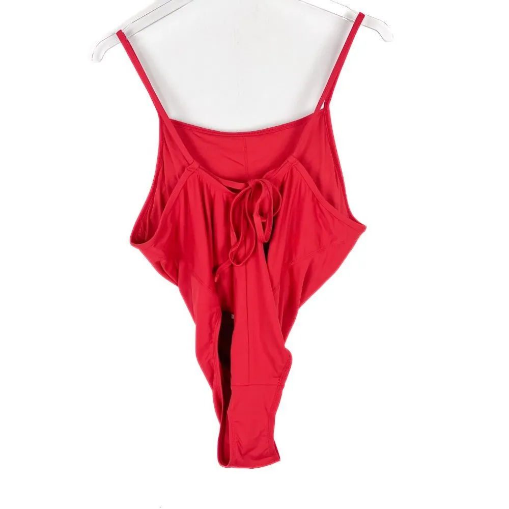 NWT Andie Swim The Paloma One Piece Swimsuit Flat Cherry Red Size XS TALL XST - Image 6