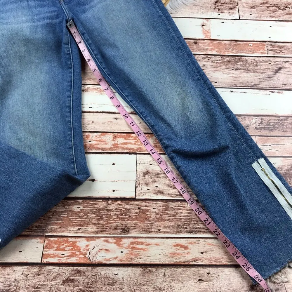 Frame jeans le‎ high straight rawhem exposed zipper - Image 3