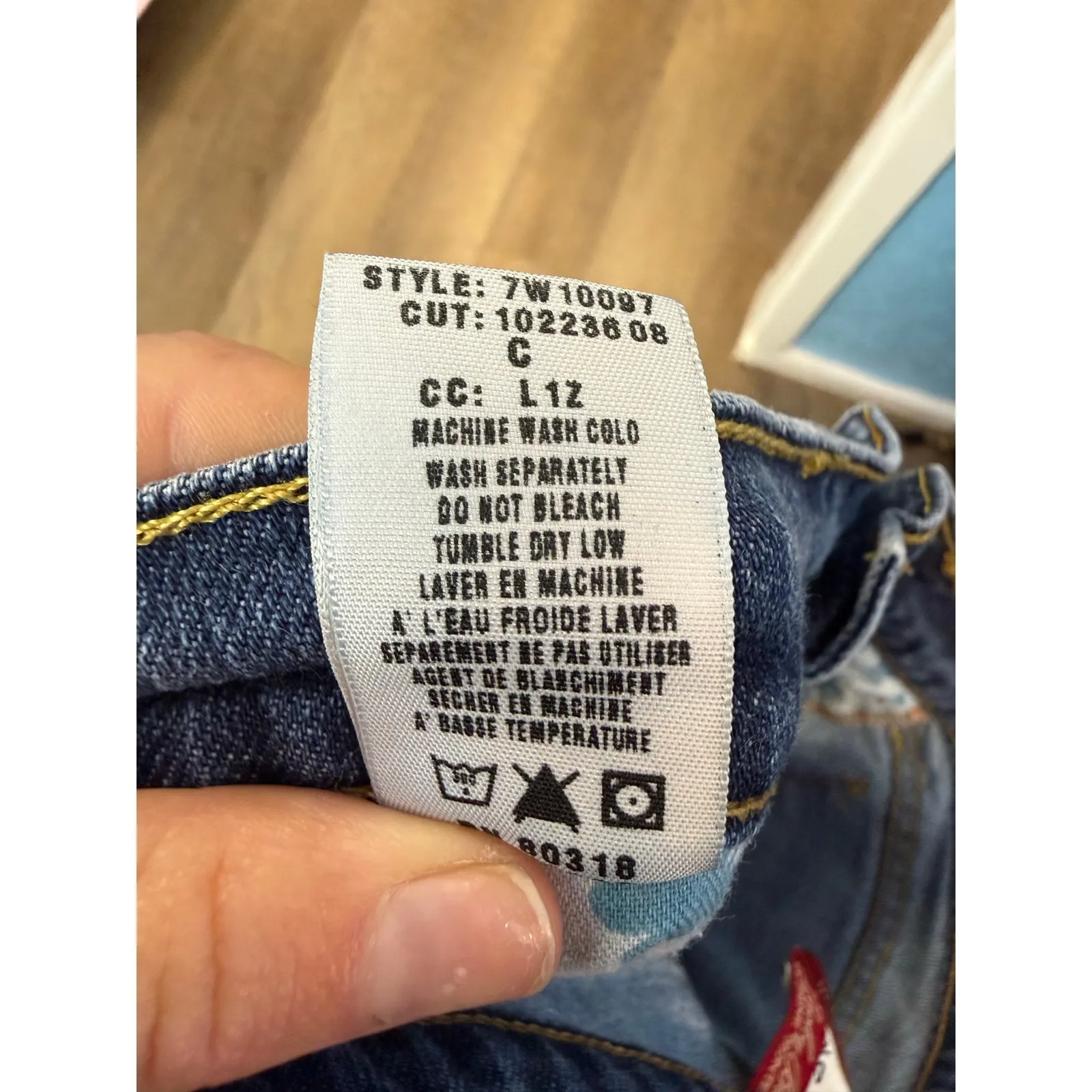 Vintage Lucky Brand Dark Wash Low Waist Flare Jeans Y2K USA Women's 27/4 - Image 9