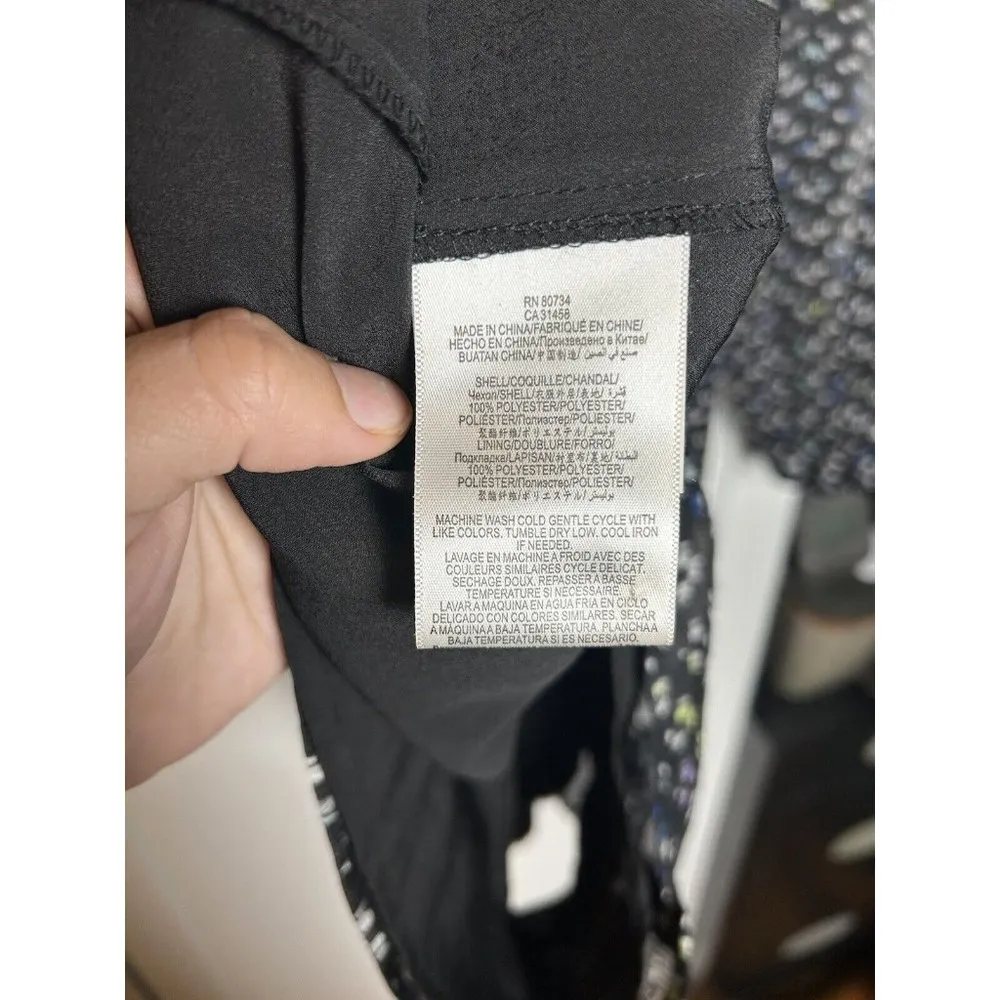 Womens romper‎ size xsmall bcbgeneration black with small geometric design - Image 8