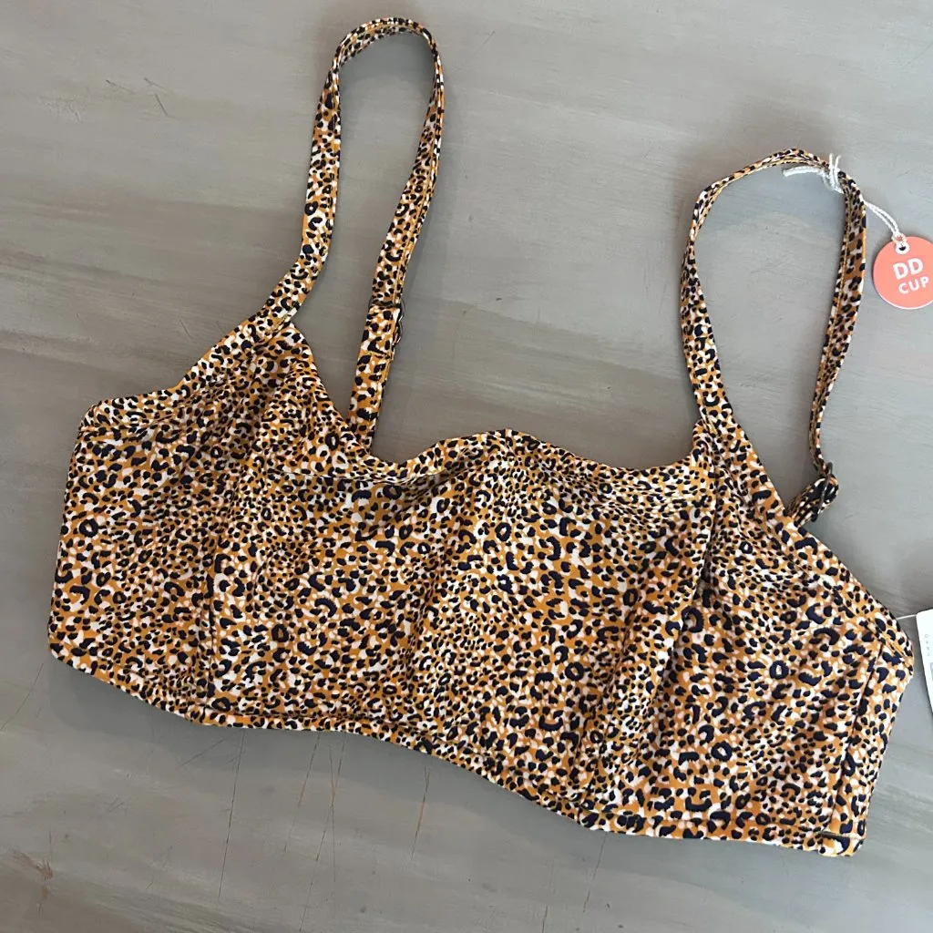 NWT SEAFOLLY ANTHROPOLOGIE SPIRIT ANIMAL BRALETTE BIKINI TOP Size 14 DD NEW - Image 7