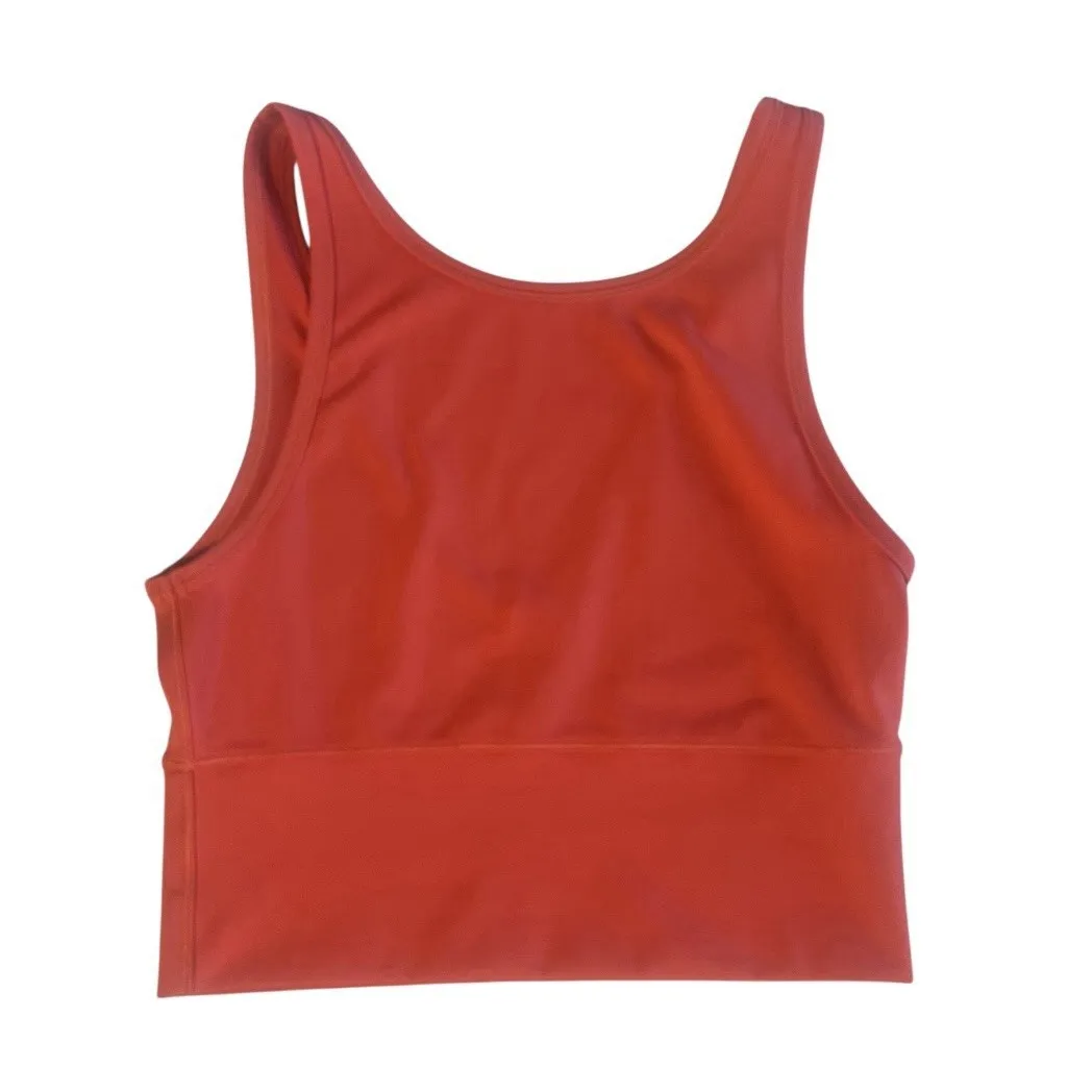Lululemon Orange Built‎ In Bra Tank Top V Neck Activewear Crop Size 4 Or 6 - Image 3