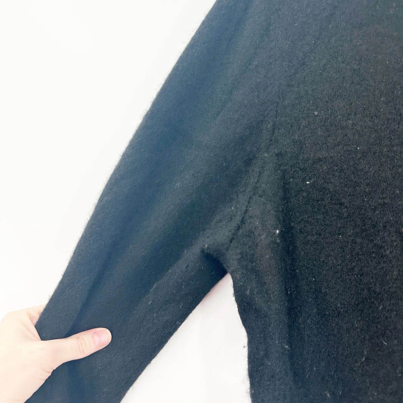 Charter Club Womens Fall Cozy Preppy Mock Neck‎ 100% Cashmere Sweater XL Black - Image 2