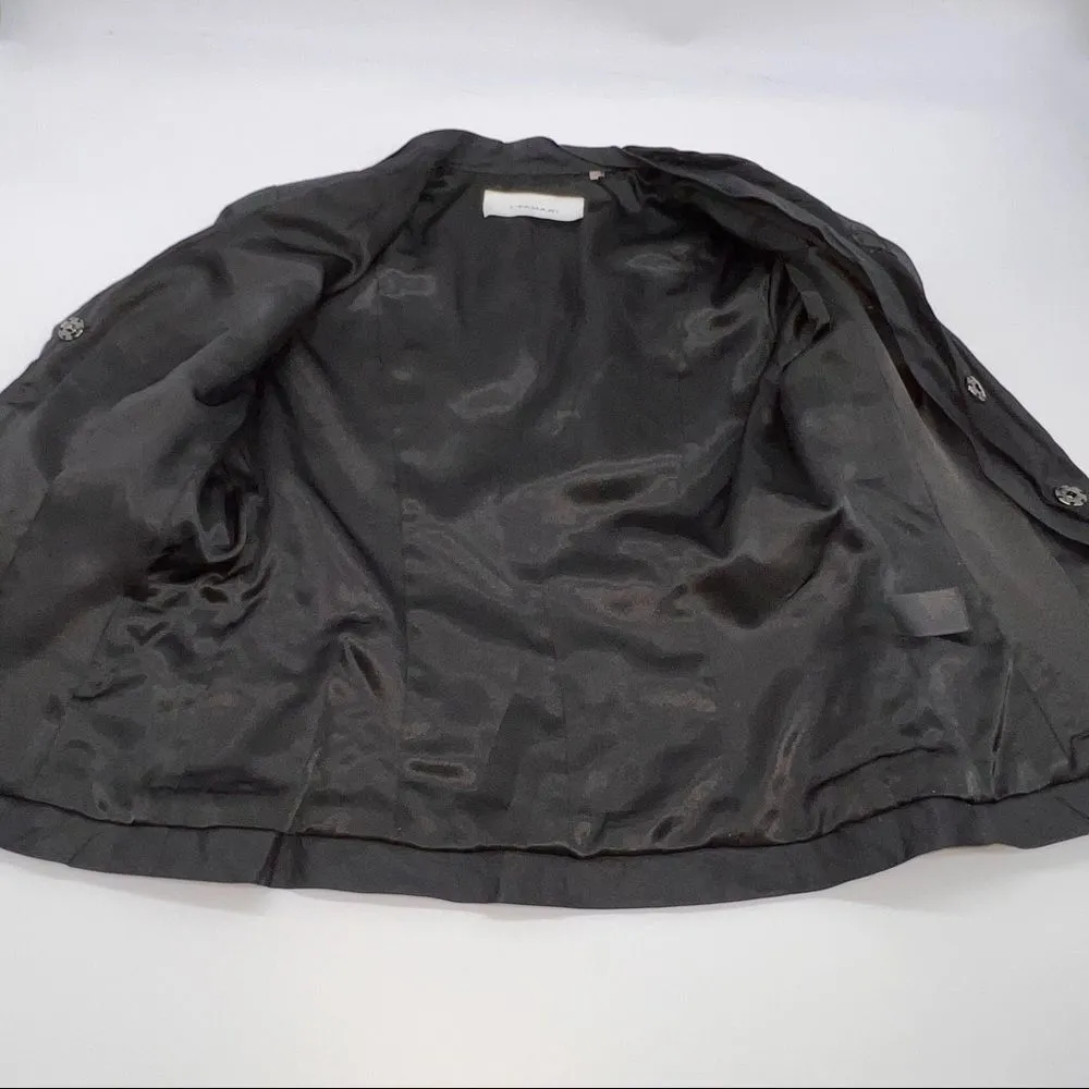 T Tahari - Women's Glistening Black Metallic Ruffle Trim Blazer/Jacket-Size 4 - Image 11